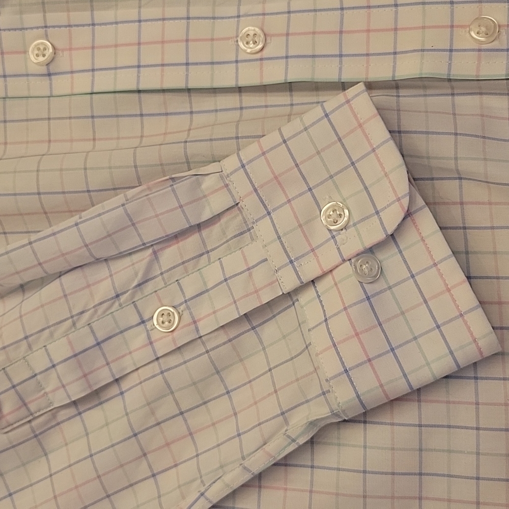Club Room Regular Fit Performance Button-down Long-sleeved Shirt, 15.5 32|33 - Picture 4 of 14